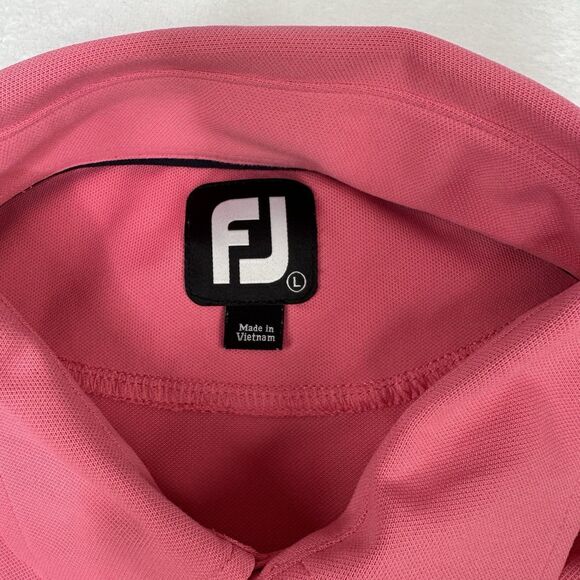 FootJoy FJ Men's Embroidered PGA Of America Performance Golf Polo Shirt Pink L - Picture 4 of 10